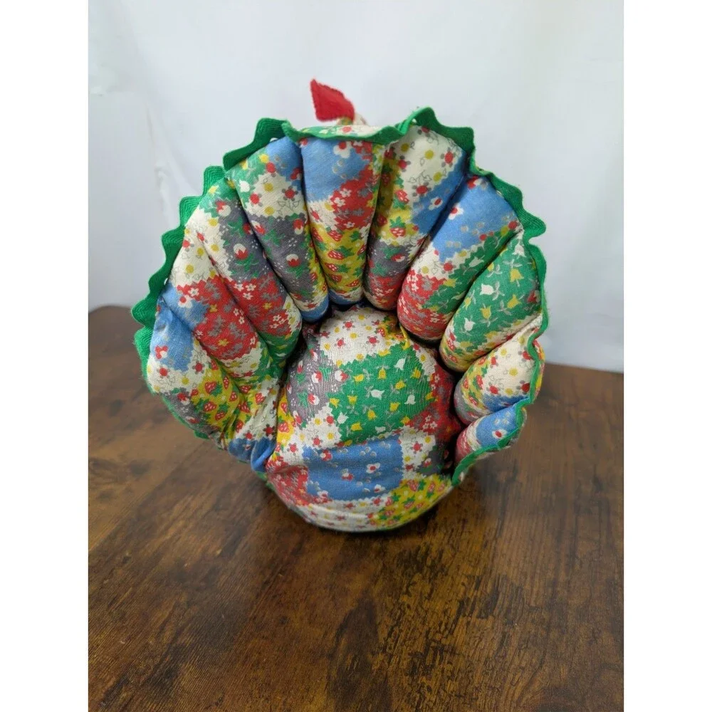 Vintage Patchwork Fabric Chicken Doorstop Draft Stopper Handmade Country Decor